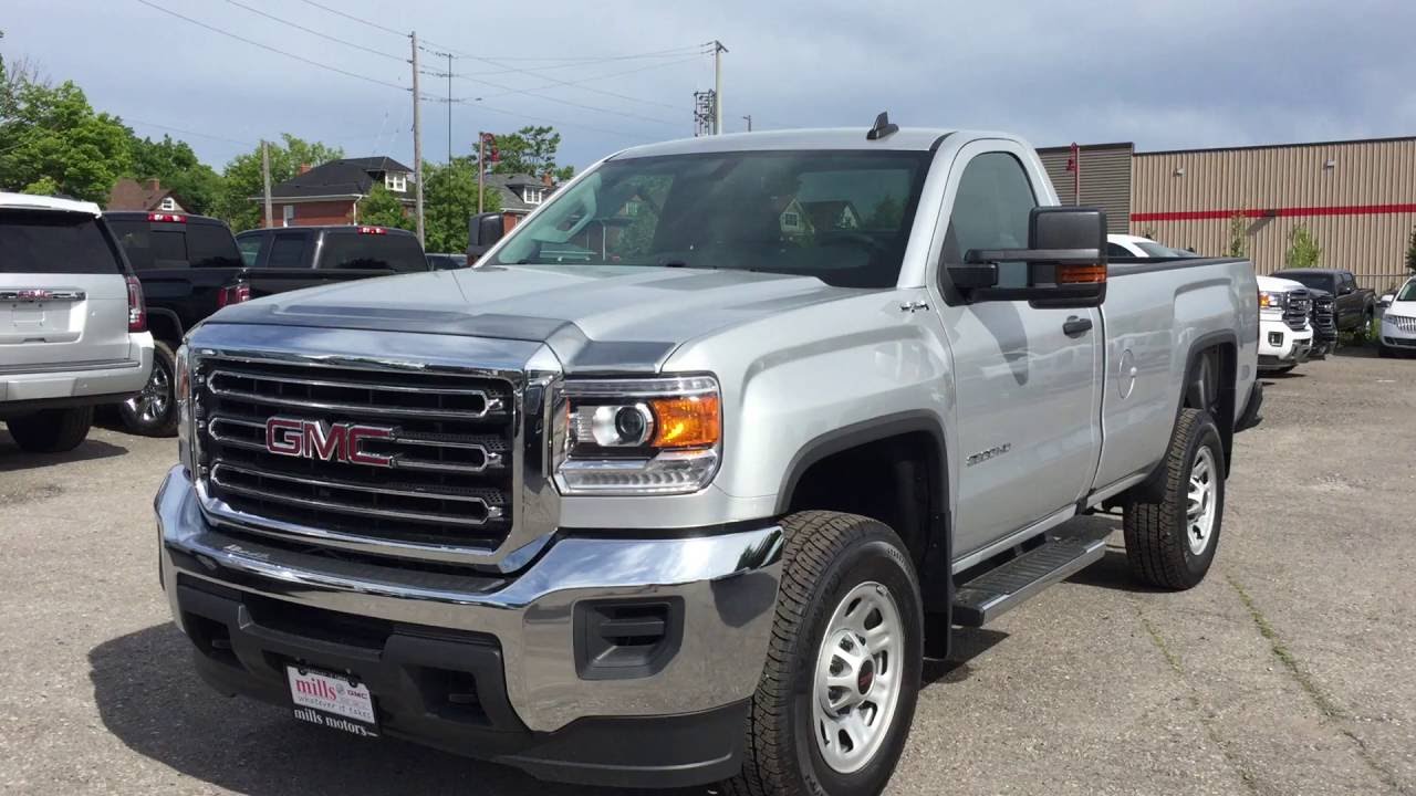 2016 GMC Sierra 2500HD Reg Cab 4WD Silver Metallic Oshawa ON Stock# 160713 - YouTube