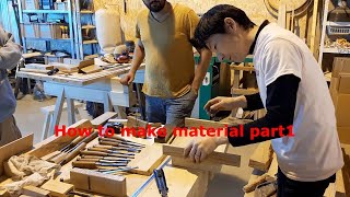 How to make material part1　How to prepare square stock - Japanese woodworking 1