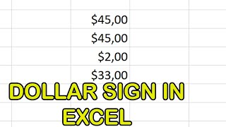 How to put dollar sign in Microsoft Excel | Tutorial