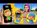 طائرة بدون طيار تراقب POCOYO مع KPOP DEMON HUNTERS RUMI في الساعة 3 صباح ا 