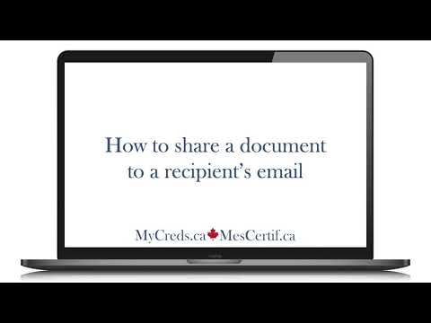 MyCreds™️ - How to share a document to a recipient’s email