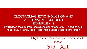 STANDARD XII -ELECTROMAGNETIC INDUCTION AND  ALTERNATING CURRENT -EXAMPLE 4.18