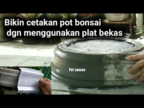 Cara membuat  cetakan  pot  semen untuk bonsai  YouTube