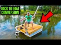 Building a DOCK BOAT & Fishing on it (DIY DOCK to BOAT Conversion)