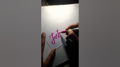 Joshna name in calligraphy  #shorts#calligraphy#youtube#art#gsbrand#brushpen