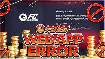 EAFC 26 WEB APP ERROR (EA ACCOUNT DOESN