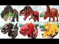4 real dinosaurs transformer 4 dinosaur robot dino robot battle        