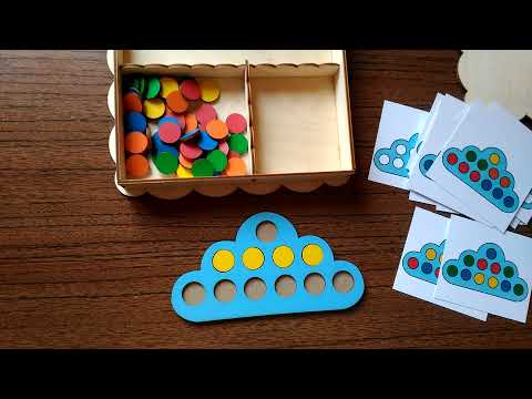 #Smile-#Decor . #Развивающая #игра "#Умное #облачко", #деревянная #рамка-#вкладыш с набором карточек