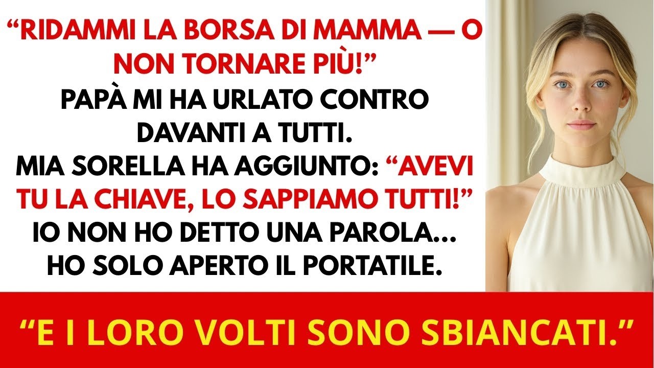 “Mio padre ha urlato; ‘Ridammi la borsa o non tornare più!’ Gli ho mostrato perché non tornerò mai”