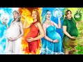 Chicas de Fuego, Agua, Aire y Tierra Embarazadas / Los Cuatro Elementos en la Vida Real