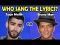 Zayn Malik or Bruno Mars Lyrics Quiz