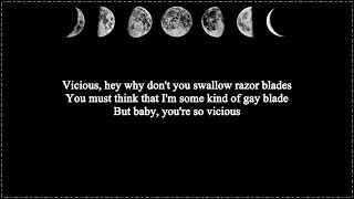 Lou Reed - Vicious (Lyrics on Screen)