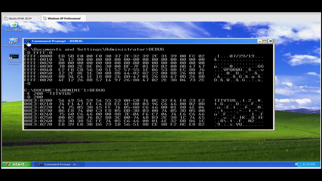New Update DEBUG IN CMD - WIN XP