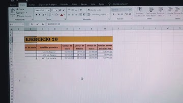 EXCEL ejercicios 20, 21 y 22