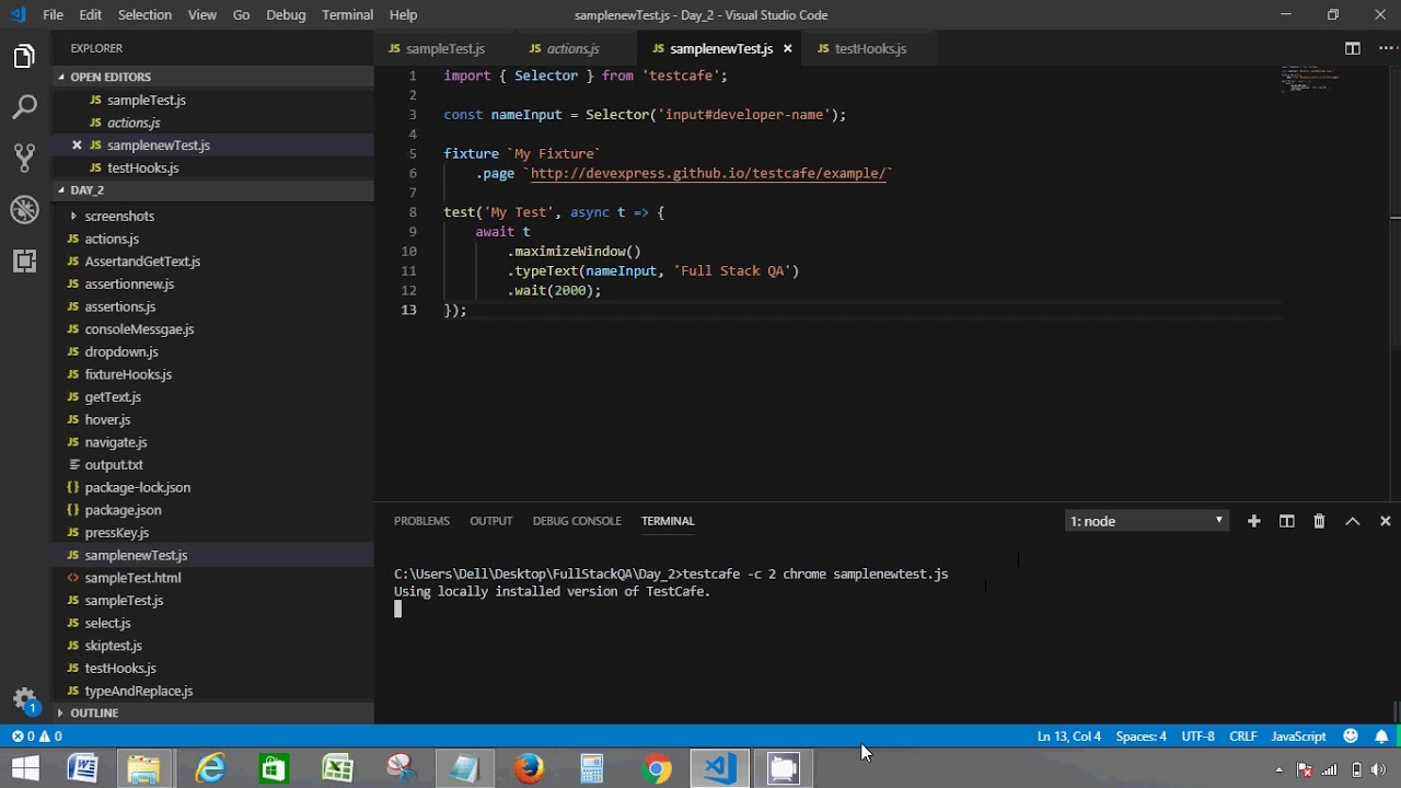 Tutorial 17 - TestCafe Running Tests in Parallel - YouTube