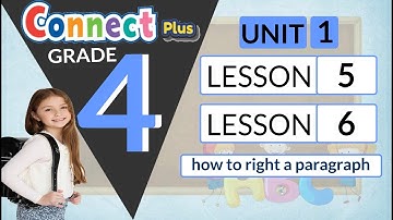 connect plus primary 4 U 1 L 5 & 6 (how to right a paragraph) كونكت بلاس رابعة ابتدائي الدرس5  و6