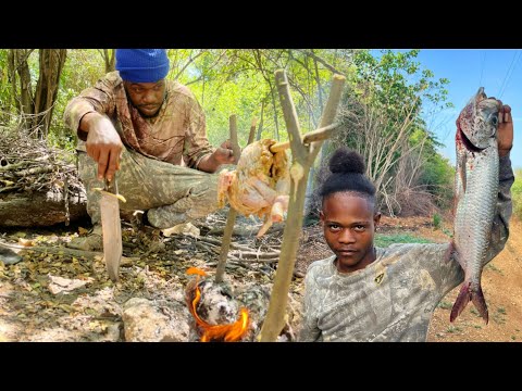 ROASTING ON OPEN FLAME WHILE FISHING FOR INVASIVE SPECIES | roti on hot surface