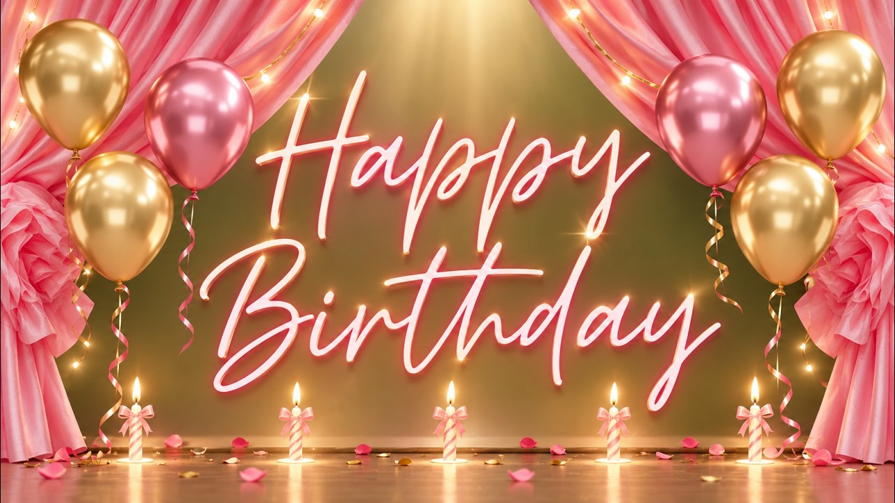 Happy Birthday in Pink! | Birthday Party Background