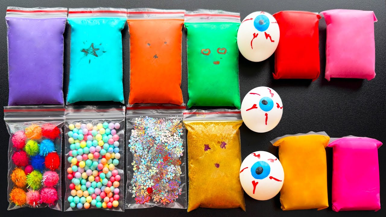 Calming Slime Making with Satisfying Bags and Clay