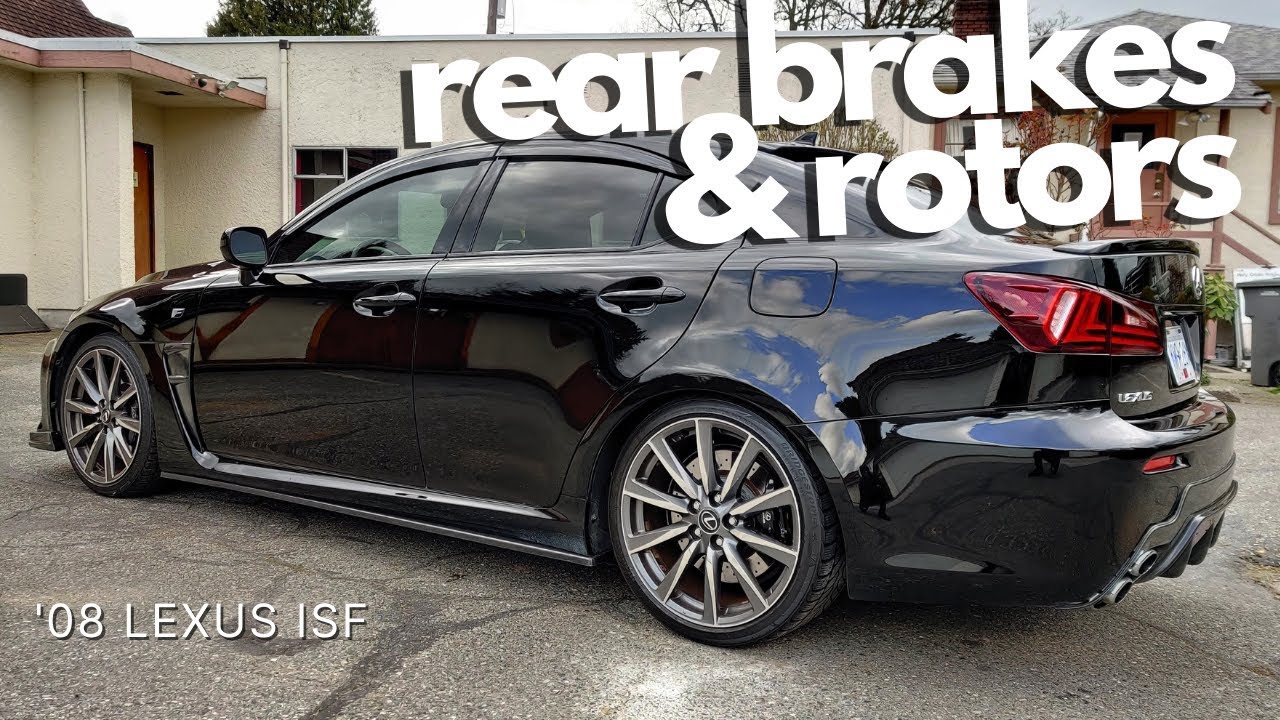 lexus isf rear brake and rotor replacement YouTube