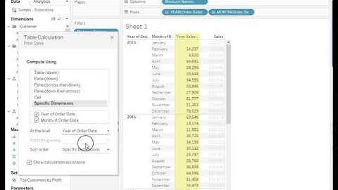 How to compare prior year data by month in Tableau