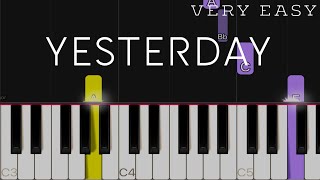Yesterday - The Beatles | VERY EASY Piano Tutorial chords
