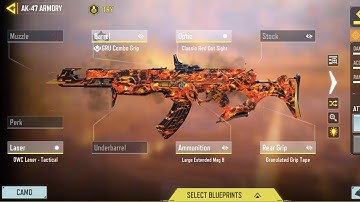 AK-47 Wrath Black & Gold with Blistering Magma Camo