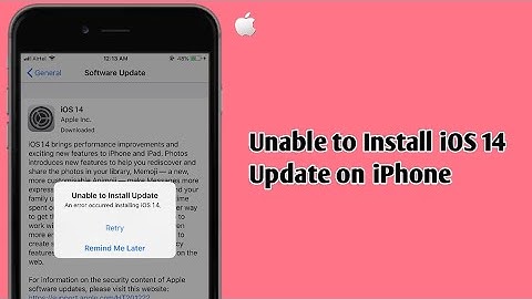 iPhone or iPad Shows Unable to Install Update An Error Occurred  Installing iOS 14 - Here