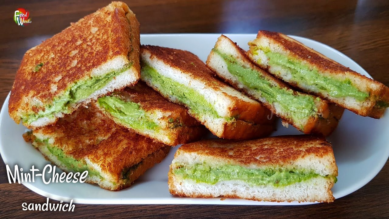 Easy healthy green sandwich | Quick breakfast sandwich| Indian vegetarian sandwich | Street food | Foodworks