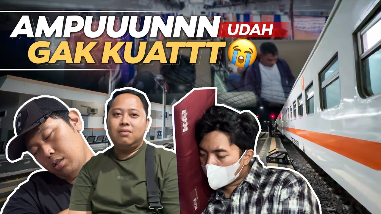 PARA PENUMPANG BERTUMBANGAN‼️ 13 JAM NAIK EKONOMI DUDUK TEGAK | KA Airlangga Jakarta - Surabaya #3
