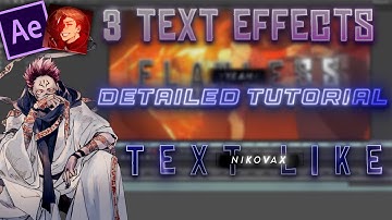 Text effects like Nikovax Tutorial (Free PF)