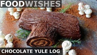 Chocolate Yule log (Bûche de Noël) - Les Chats Gourmets - Recettes