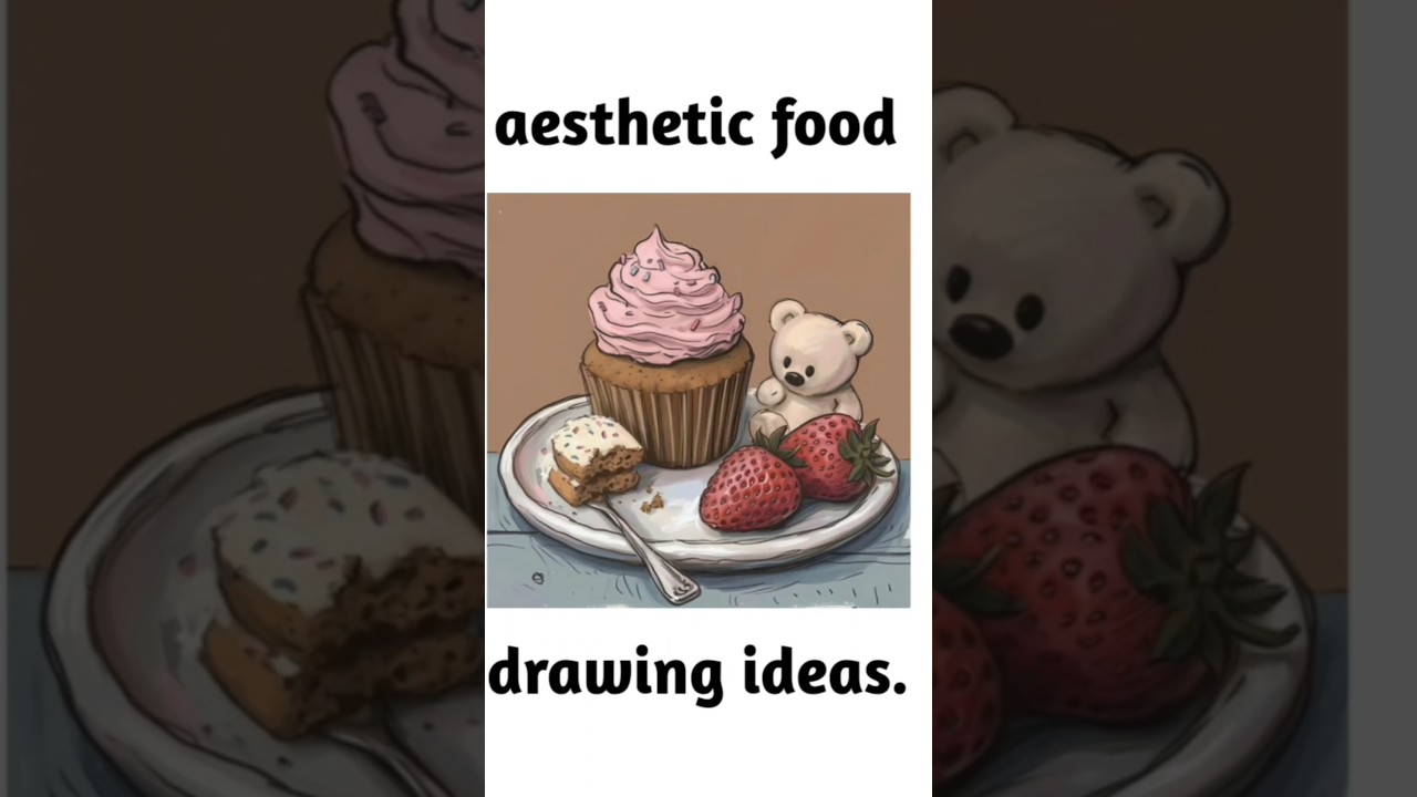 aesthetic food drawing ideas 
