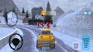 Winter Snow Pickup Truck Drive Gameplay (Android iOS) Game video screenshot 2