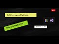 C# Extension methods | C# interview questions