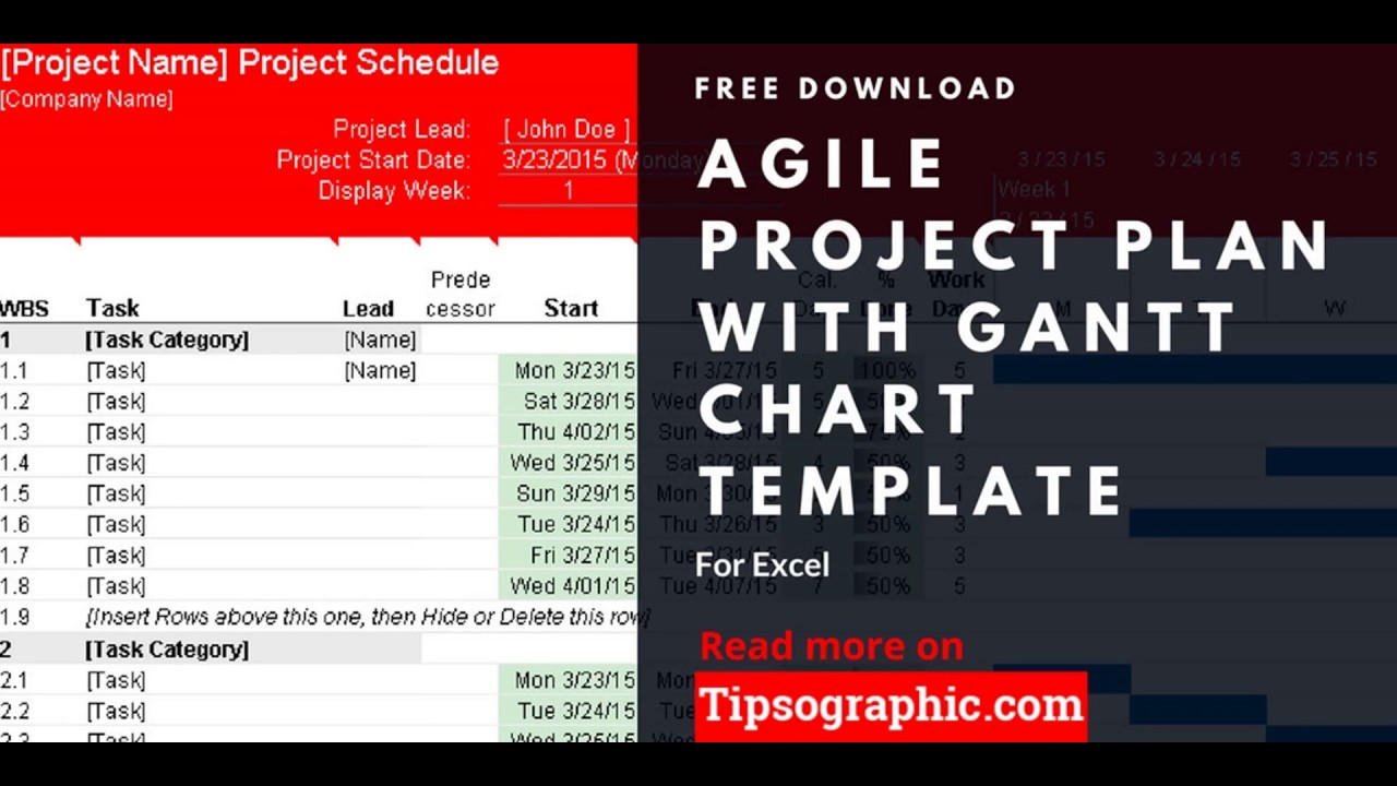 Agile Gantt Chart Excel Template Tutorial