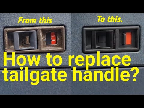 How to replace new tailgate handle on Pajero second generation? - YouTube