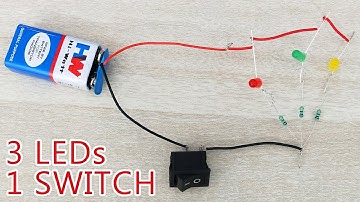 Control 3 LEDs with 1 Switch - Light Project Connection