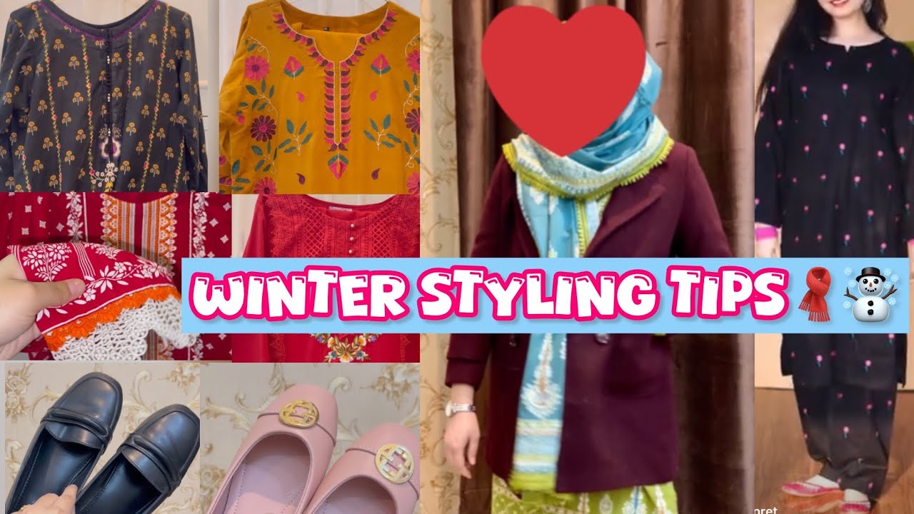 Top 5 Winter Styling Tips🧣❄️ How to style Eastern Dresses in winter 🥶☃️👗||Muqdas waqas