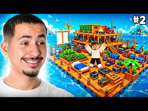 بنيت جزيرة خاصة بي 😈🔥 ( الحلقة الاخيرة ) | ROBLOX RAFT #2