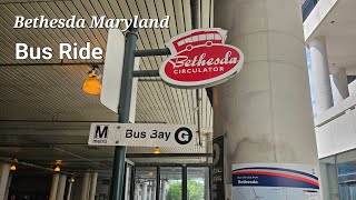 Bethesda Circulator, free bus ride around downtown Bethesda, Maryland. 08.14.2023