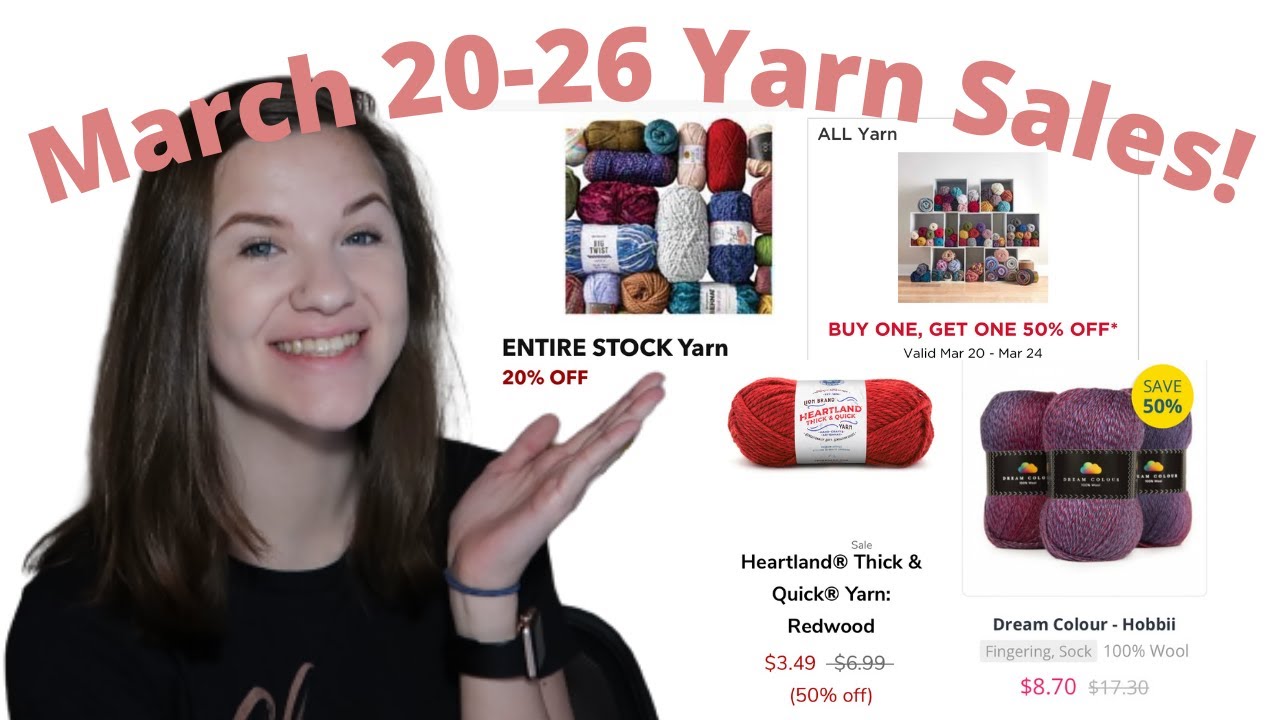 Yarn Sales For LoveCrafts, Lion Brand, Hobbii, Furls, Michaels, And Joann For March 20-26, 2022