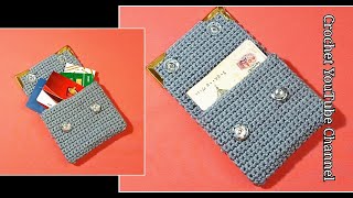 محفظه ب 2 جيب ✨ بوك للفكة ✨ #walletmoney #wallet / قناة #كروشيه_يوتيوب #crochet #تعليم #handmade