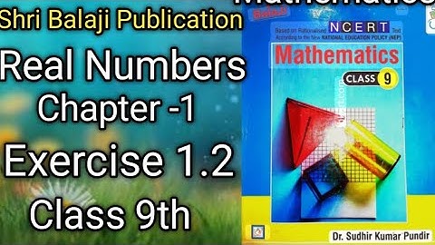 Exercise 1.2 /Real Numbers/Class 9th / Shri Balaji Publication / SRJ CLASSES