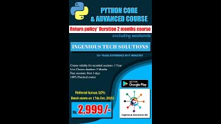 Python Online Training (Demo Class2)
