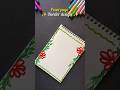 Easy border design ideas : 12 | Project work | #art #frontpage #shortsviral