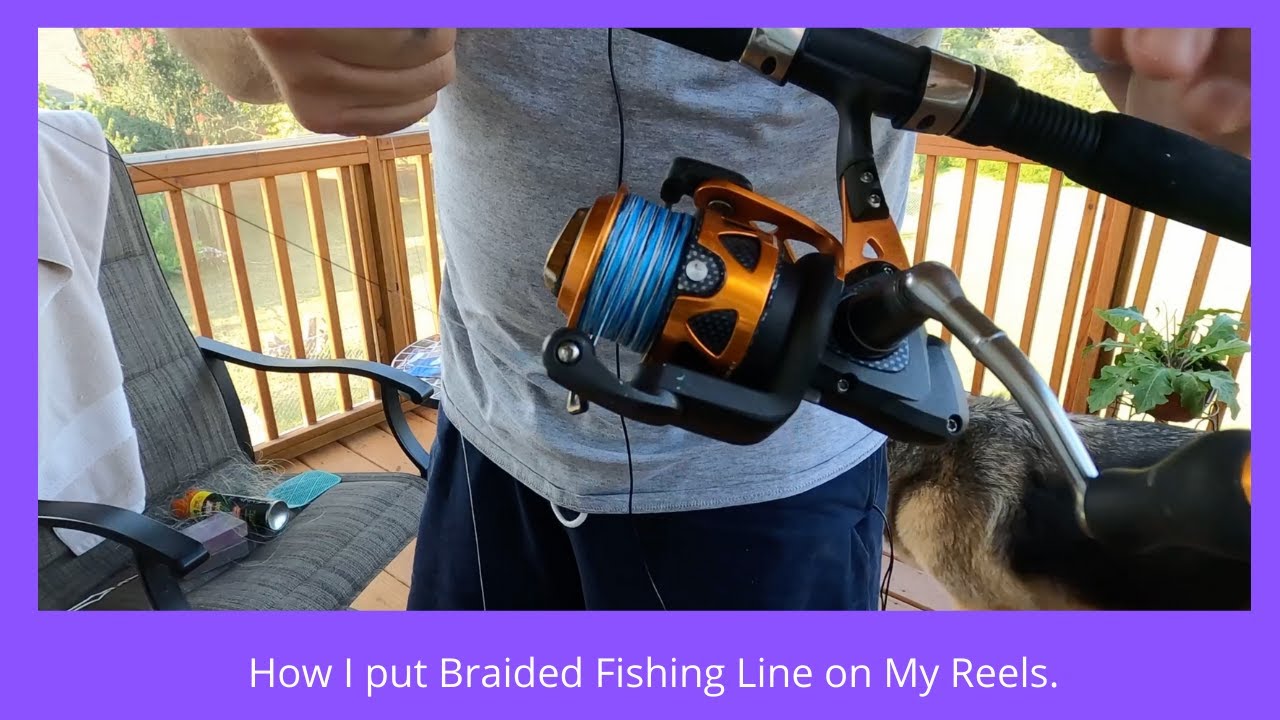 How I put braided line on a spinning reel 