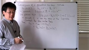 Convergence of generalized one-step method - Part 1