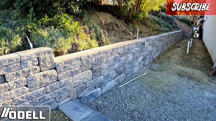 How to Build a Retaining Wall! (Stackable Mortar-L...
