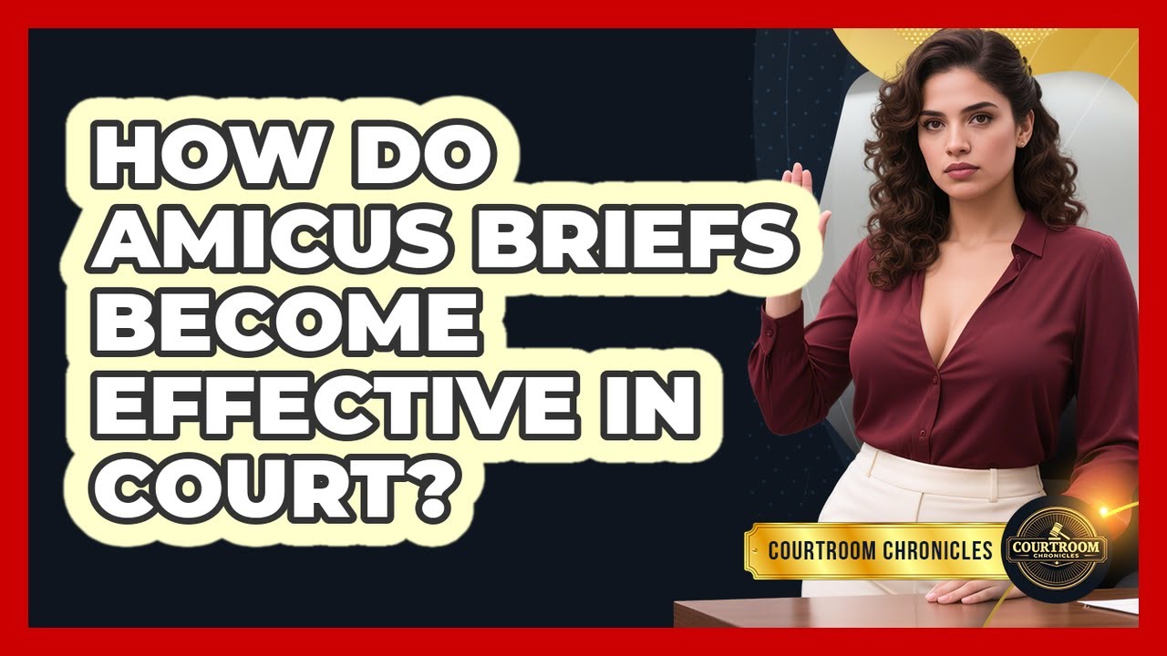 How Do Amicus Briefs Become Effective In Court? - Courtroom Chronicles
